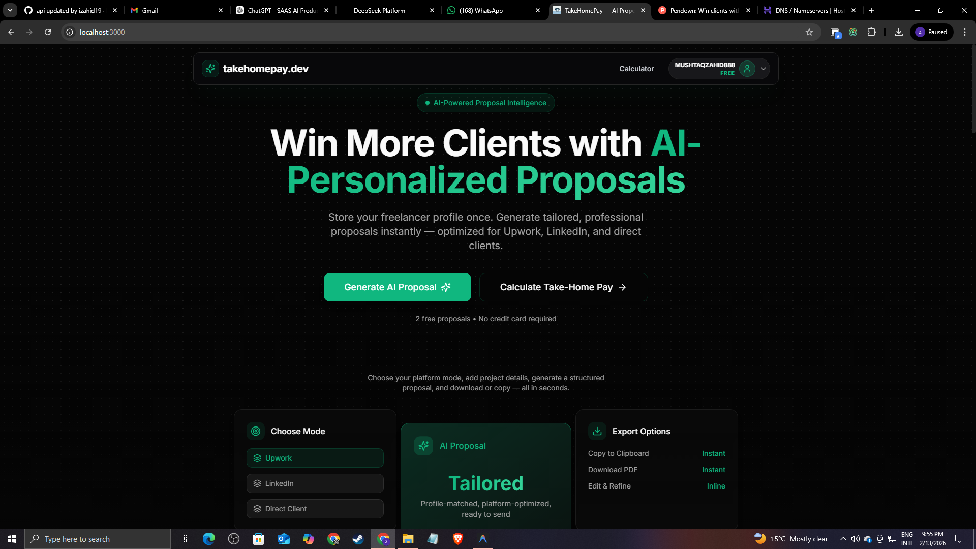 PitchDown AI Dashboard Preview